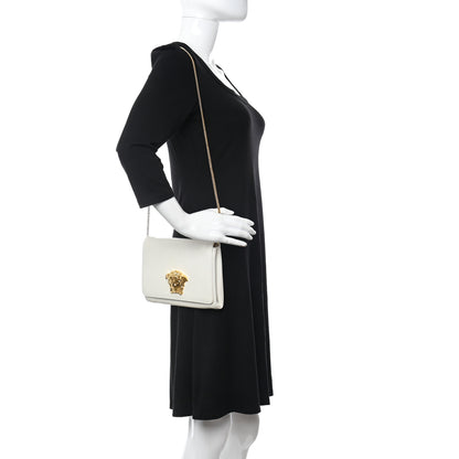 Versace Vitello Palazzo Medusa Evening Clutch Bag White 2 of 12