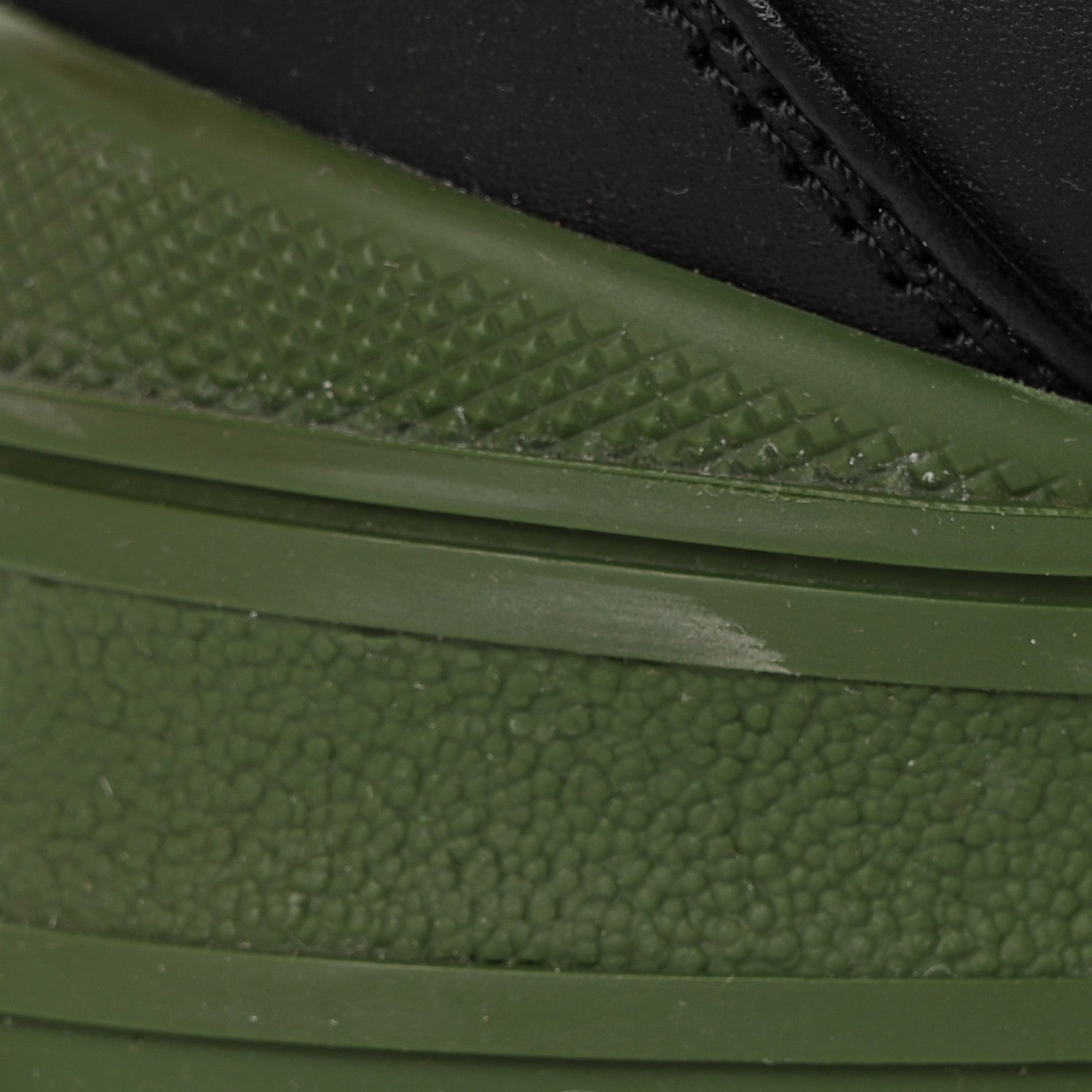 Gucci X SEGA Calfskin Suede Shearling Mens Flashtrek High-Top Sneakers 7.5 Black Olive Green 7 of 8