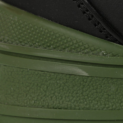 Gucci X SEGA Calfskin Suede Shearling Mens Flashtrek High-Top Sneakers 7.5 Black Olive Green 7 of 8