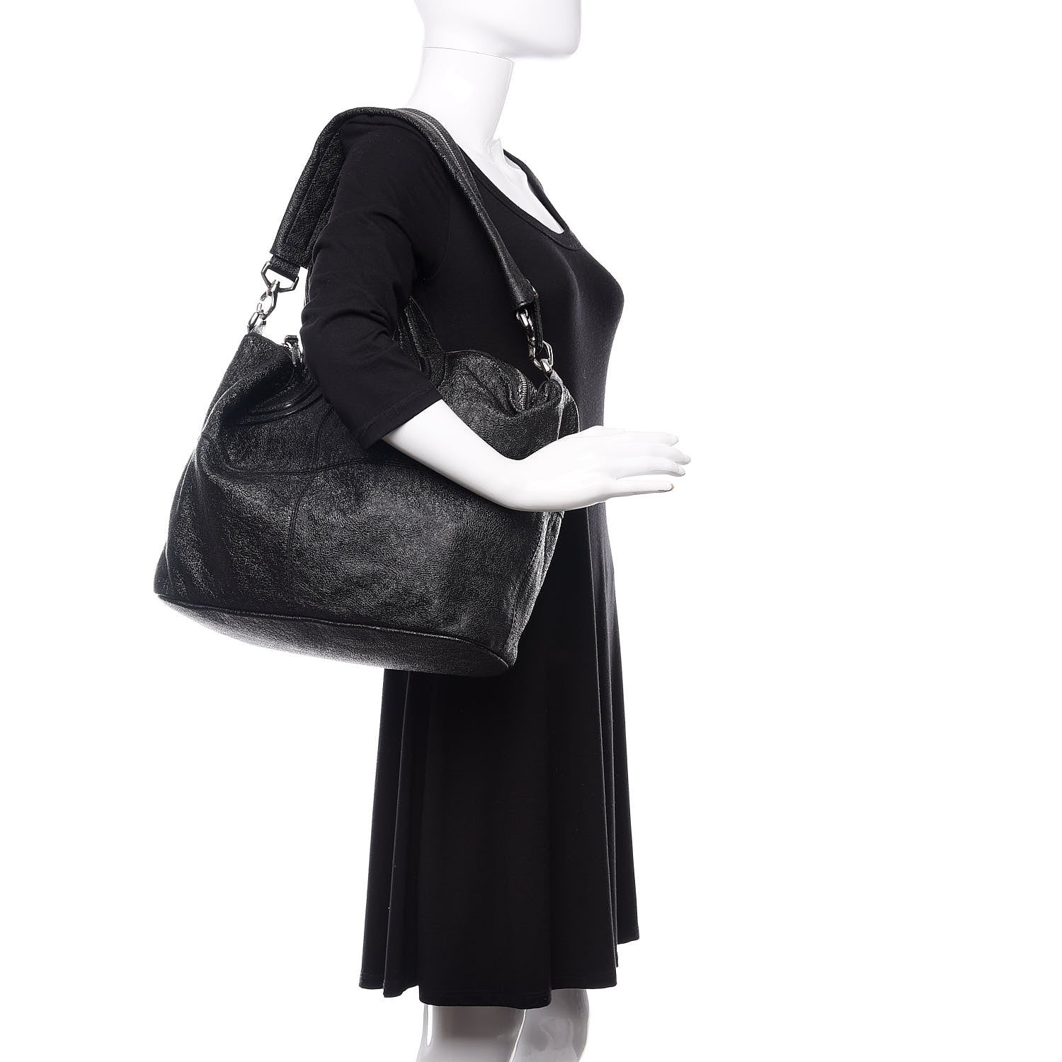 Givenchy Glazed Pebbled Calfskin Medium Nightingale Black 2 of 13
