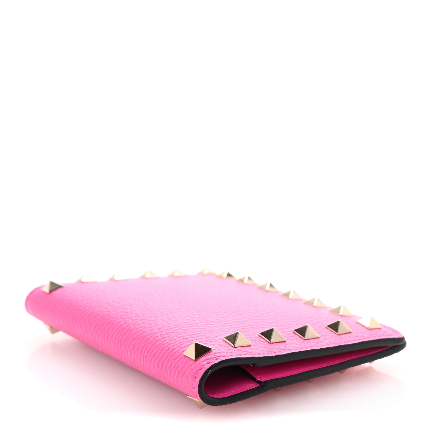 Valentino Garavani Pebbled Calfskin Rockstud Passport Cover Pink PP 4 of 6