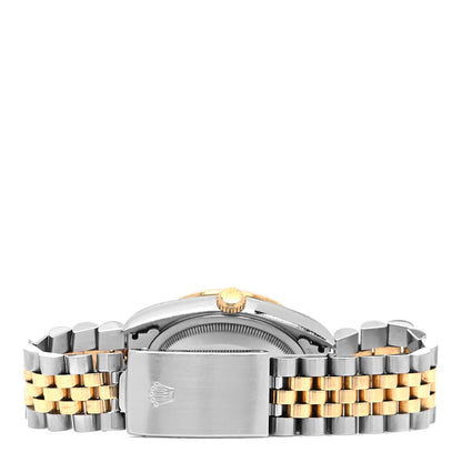 Rolex Stainless Steel 18K Yellow Gold Diamond 36mm Oyster Perpetual Datejust Watch Black 116233 3 of 4