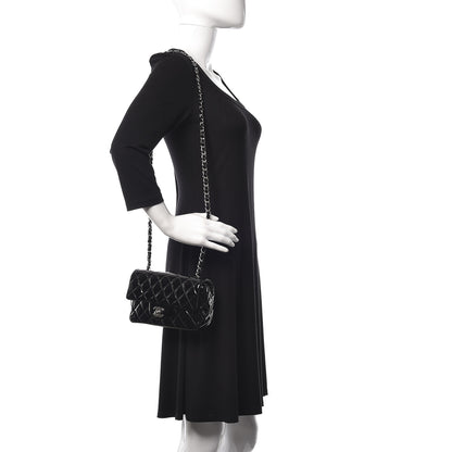 Chanel Patent Calfskin Quilted Mini Rectangular Flap Black 2 of 11