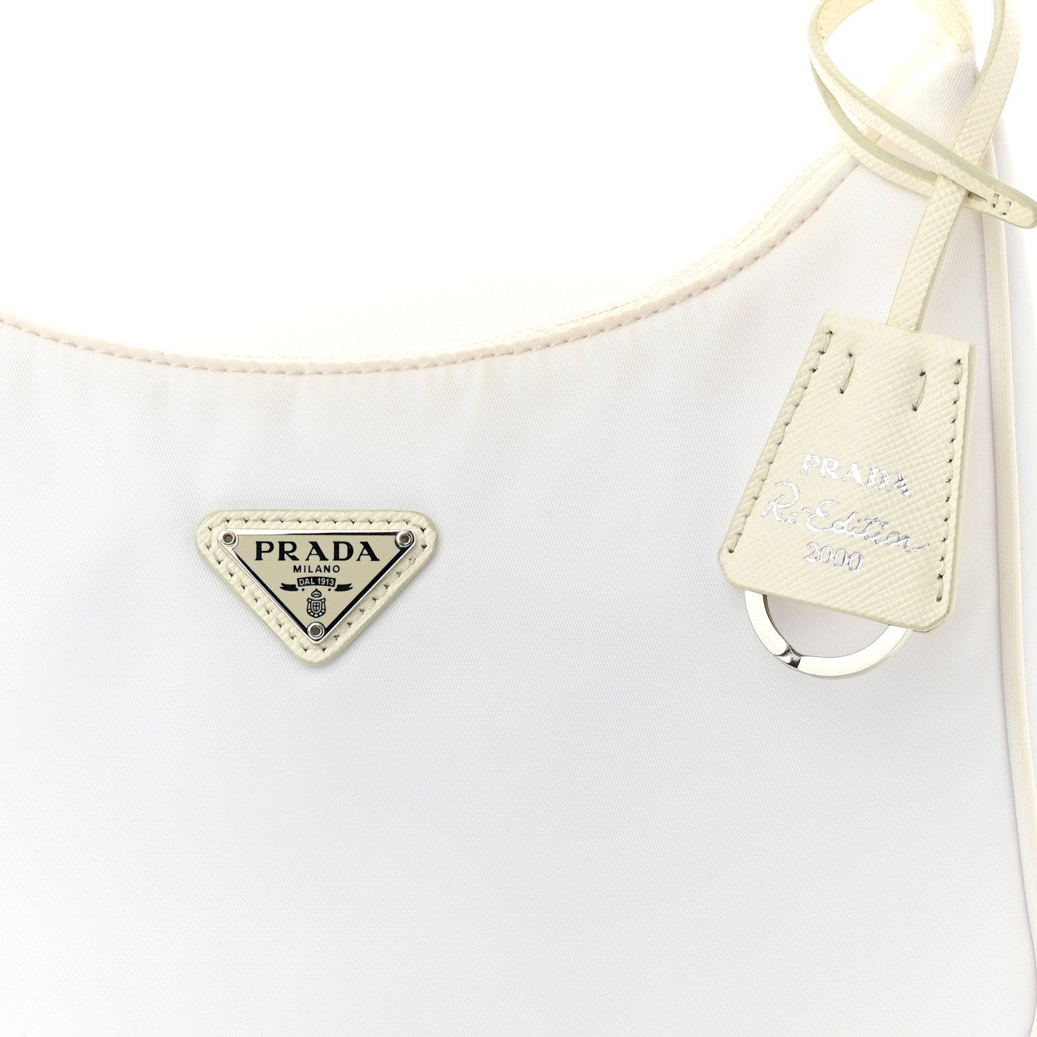 Prada Tessuto Nylon Mini Re-Edition 2000 Bag White 9 of 11