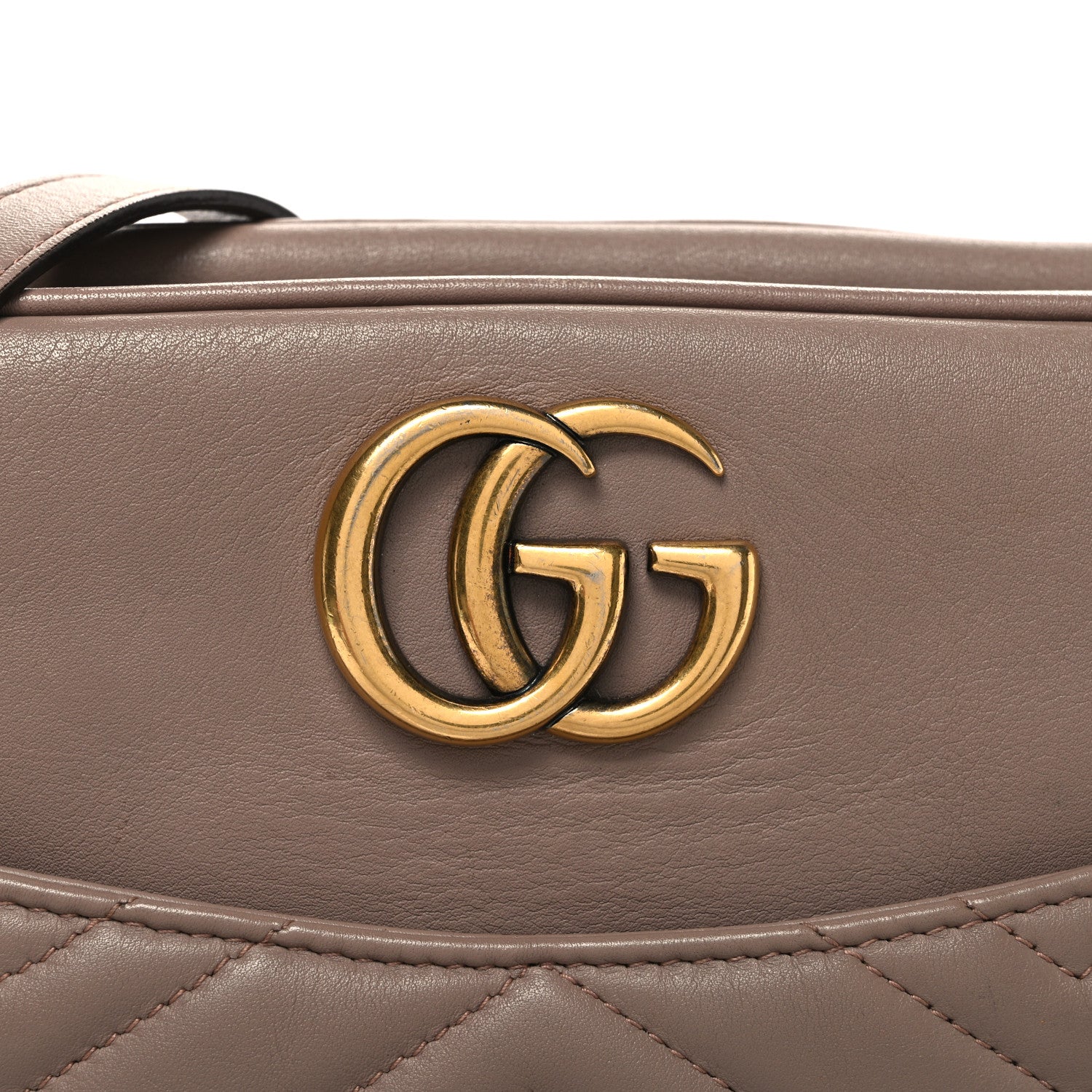 Gucci Calfskin Matelasse Medium GG Marmont Chain Shoulder Bag Porcelain Rose 8 of 12