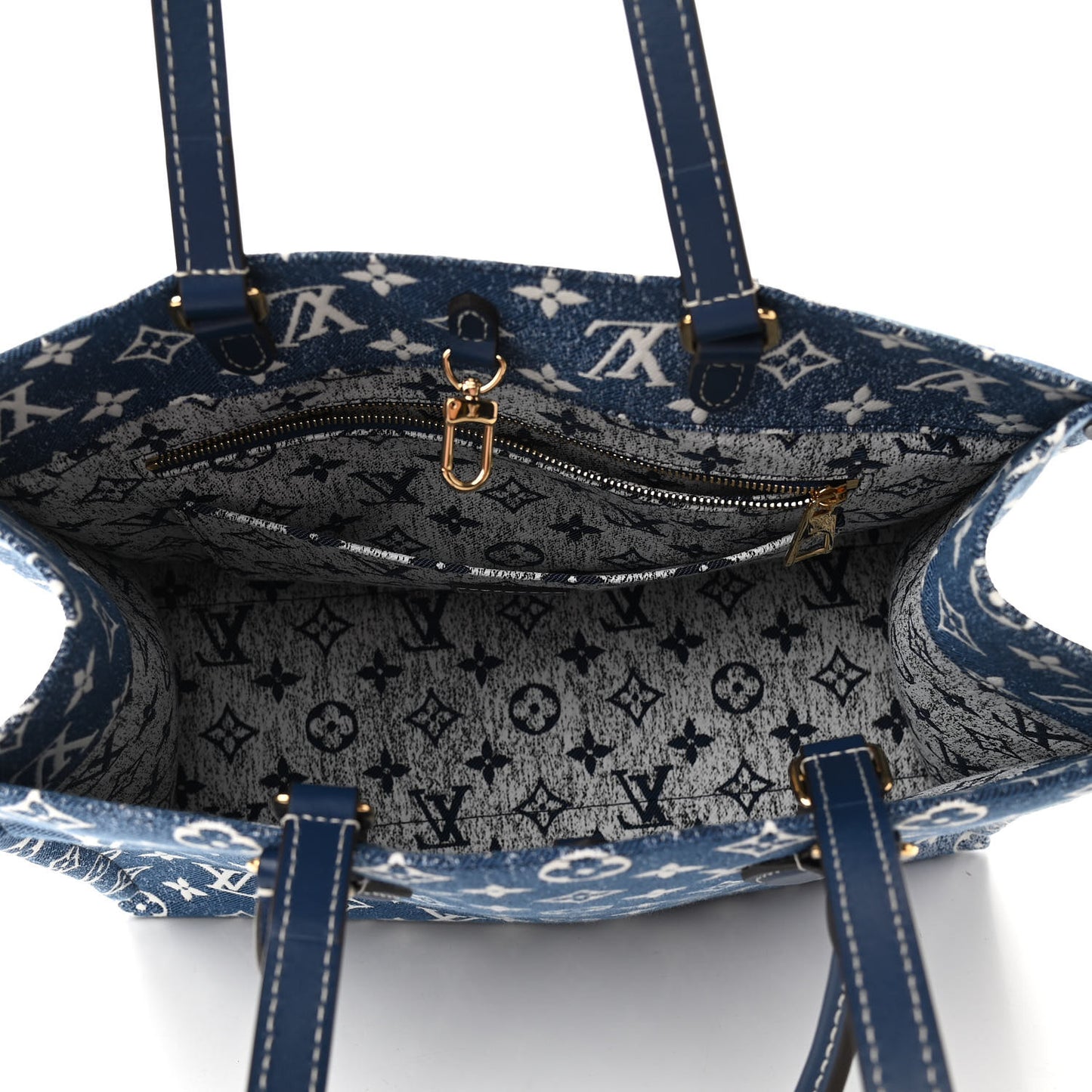 Monogram Jacquard Denim Onthego MM Bleu