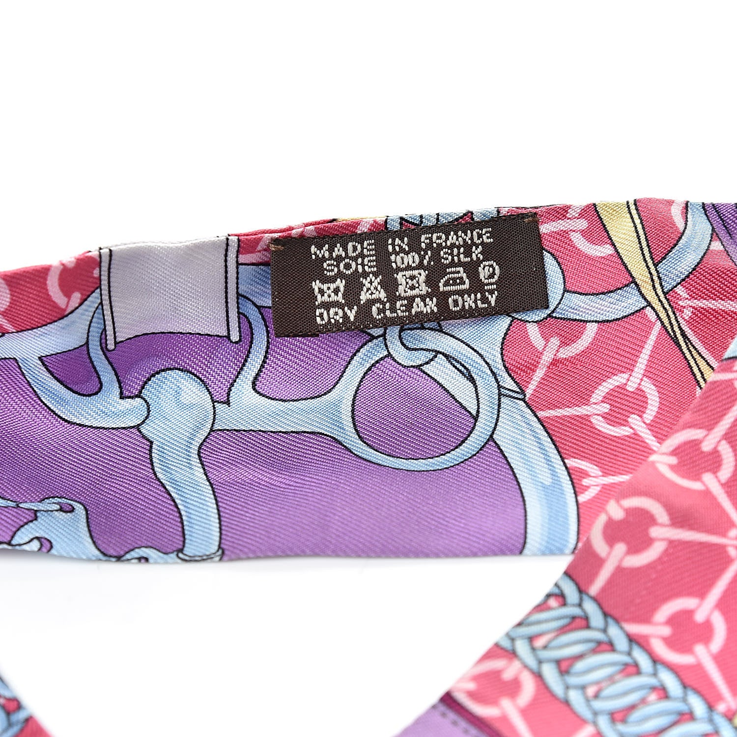 Hermes Silk La Promenade Du Matin Twilly Prune Rose Mauve 3 of 5