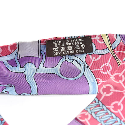 Hermes Silk La Promenade Du Matin Twilly Prune Rose Mauve 3 of 5