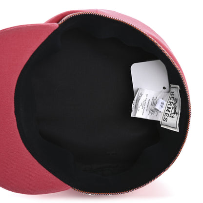 Hermes Toile De Chanvre Cotton Stretch Cavale Pop Cap 57 Rose 7 of 12
