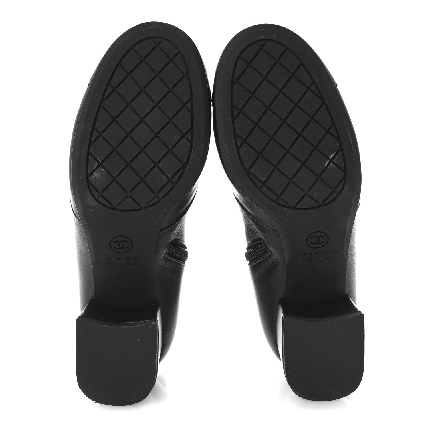 Chanel Stretch Lambskin Cap Toe CC Short Boots 38.5 Black 6 of 9