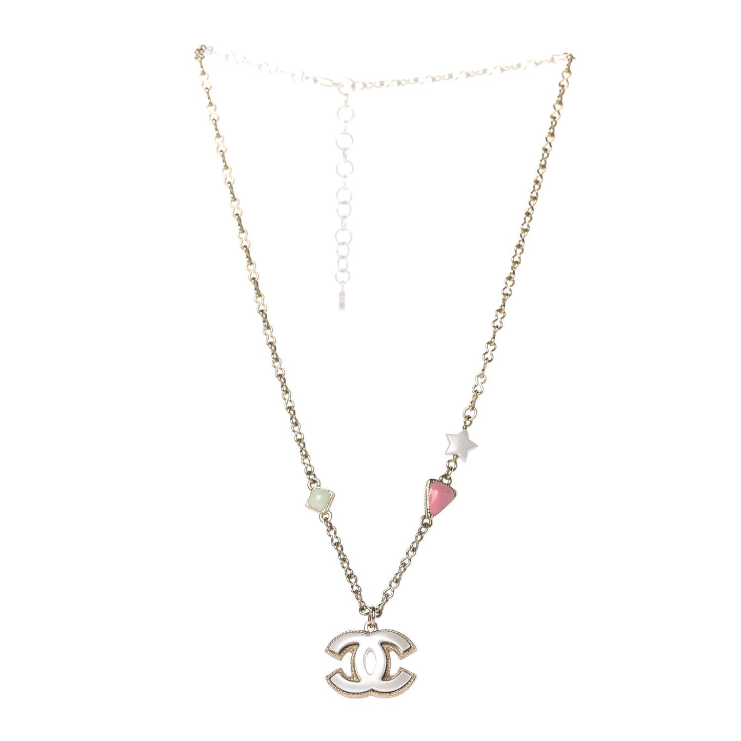 Resin CC Star CC Necklace Gold