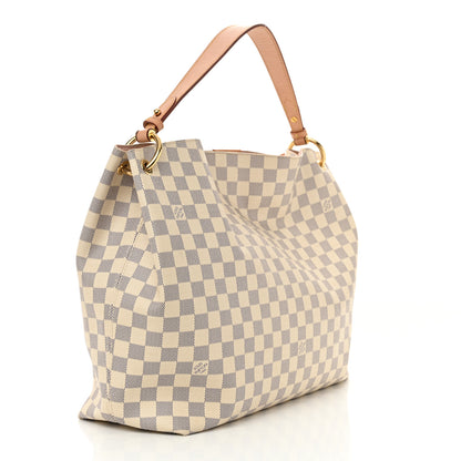 Louis Vuitton Damier Azur Graceful MM Rose Ballerine 3 of 18