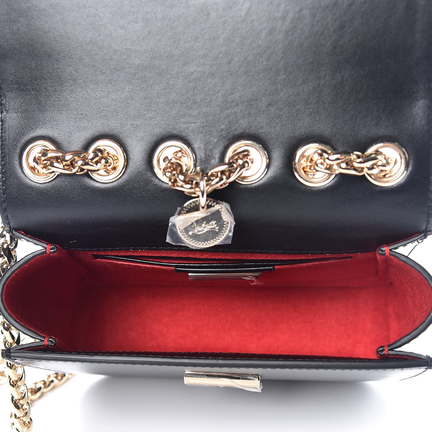 Calfskin Baby Sweety Charity NV Shoulder Bag Black