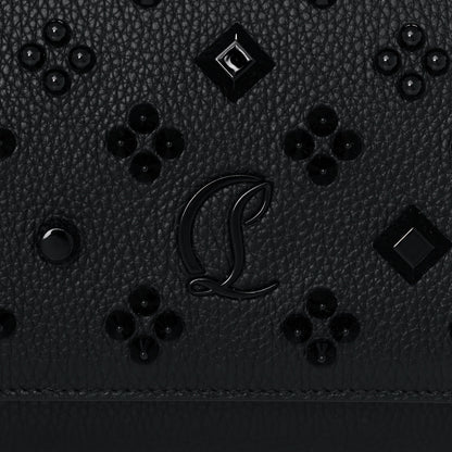 Christian Louboutin Calfskin Spikes Loubinthesky Paloma Clutch Black 9 of 13