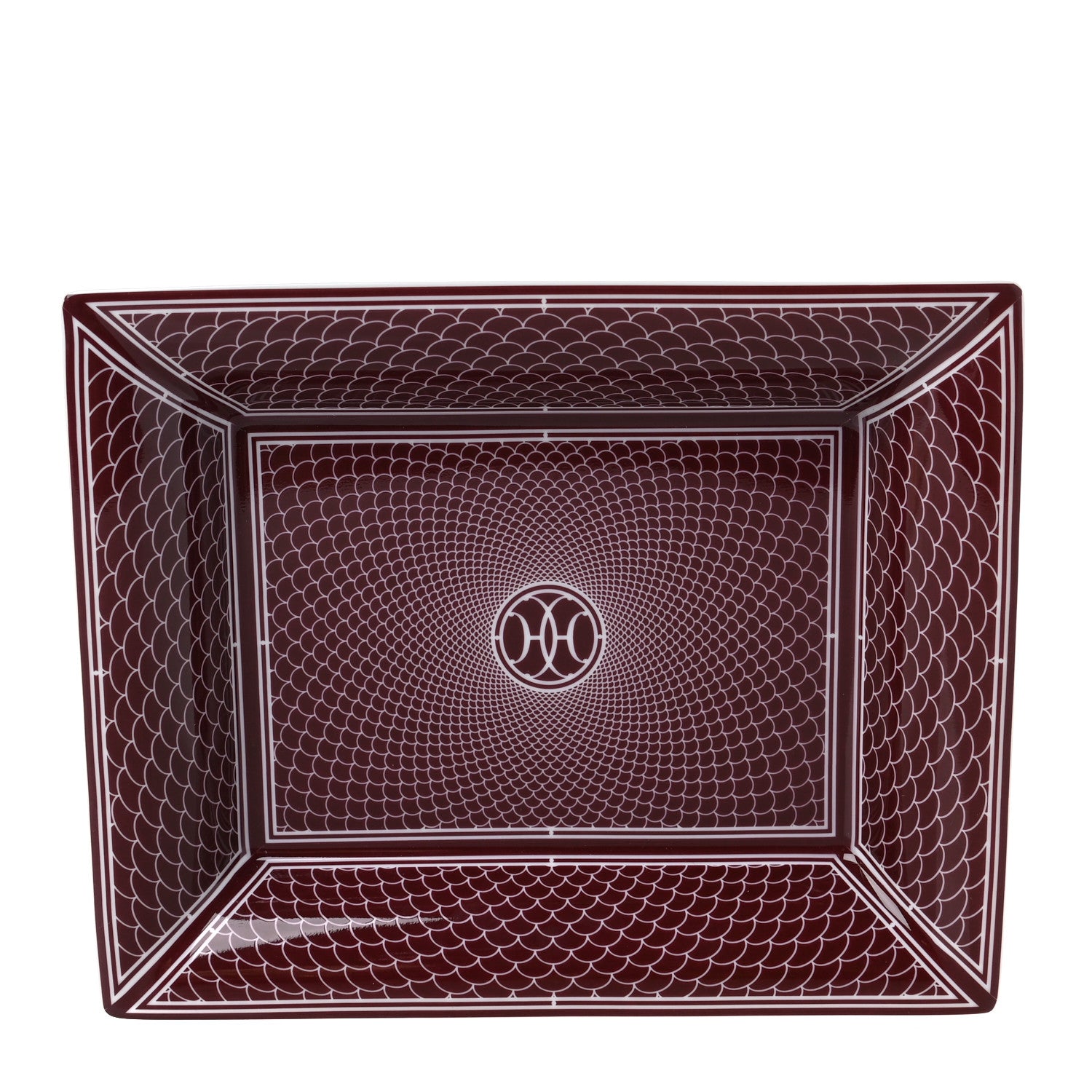 Hermes Porcelain H Deco Change Tray Rouge 1 of 4