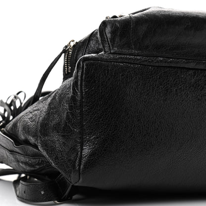 Balenciaga Agneau Classic Silver Hardware Backpack Black 9 of 11