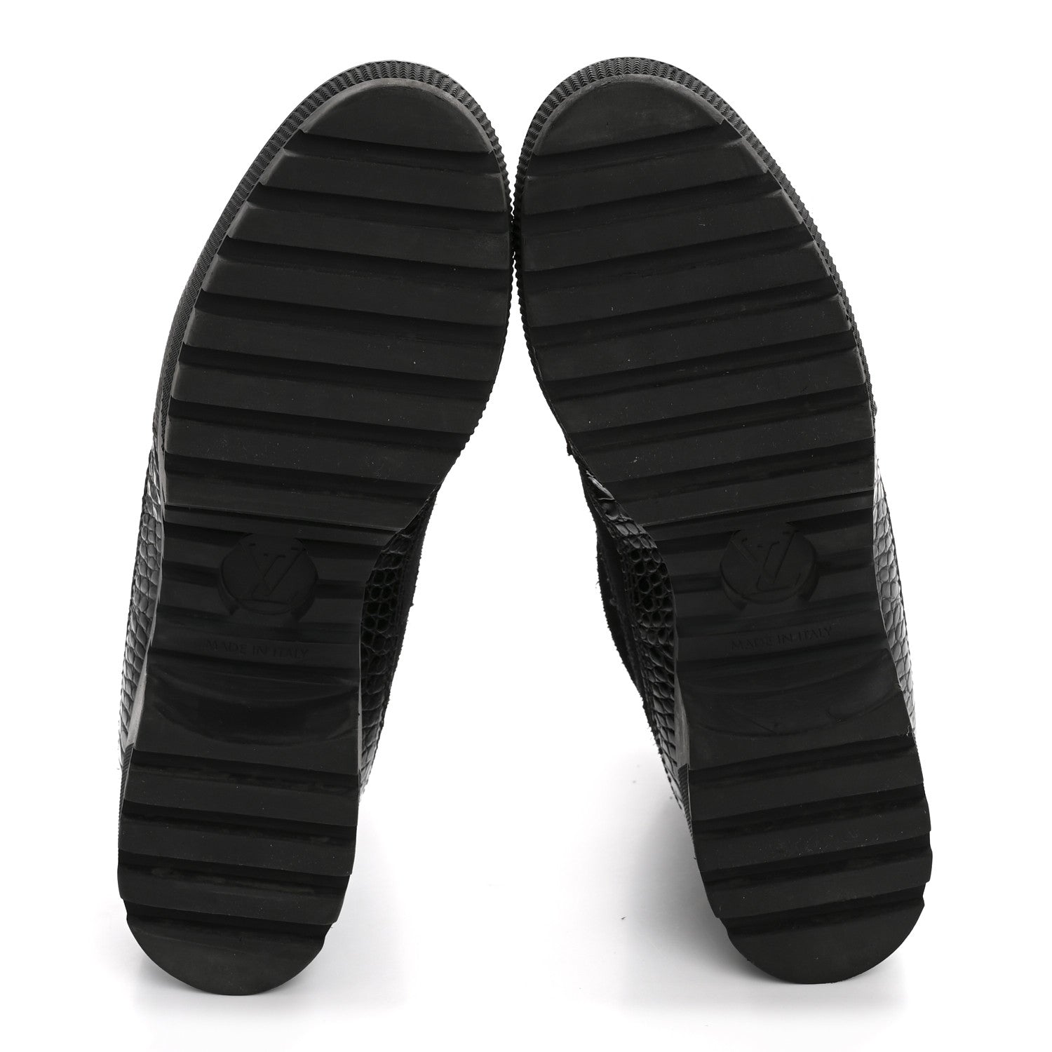 Louis Vuitton Suede Calfskin Crocodile Embossed Patent Monogram Laureate Platform Desert Boots 39 Black 6 of 10