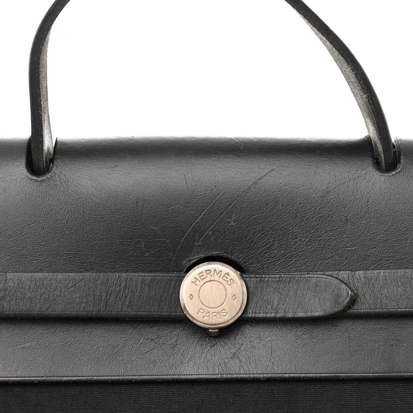 Toile Vache Calfskin Herbag 30 PM Backpack Black