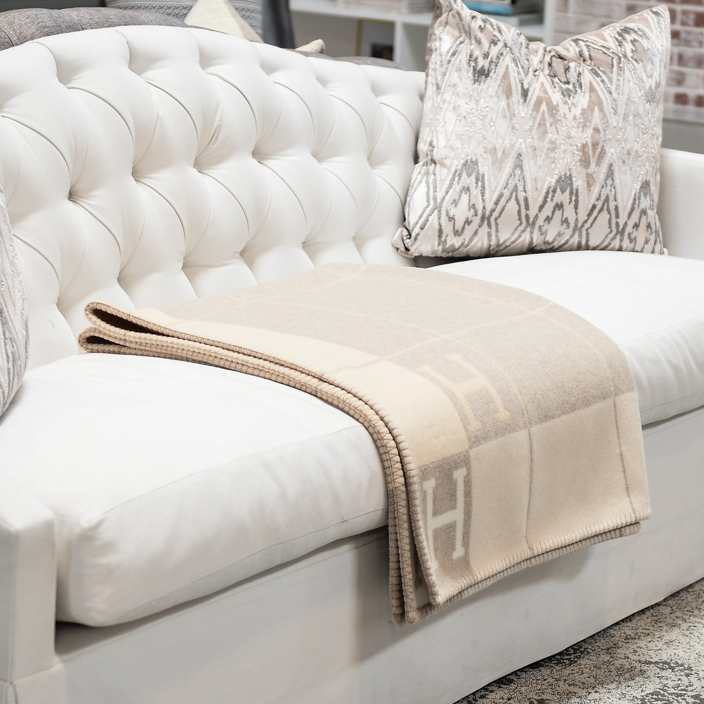 Wool Cashmere Avalon III Blanket Coco Camomille