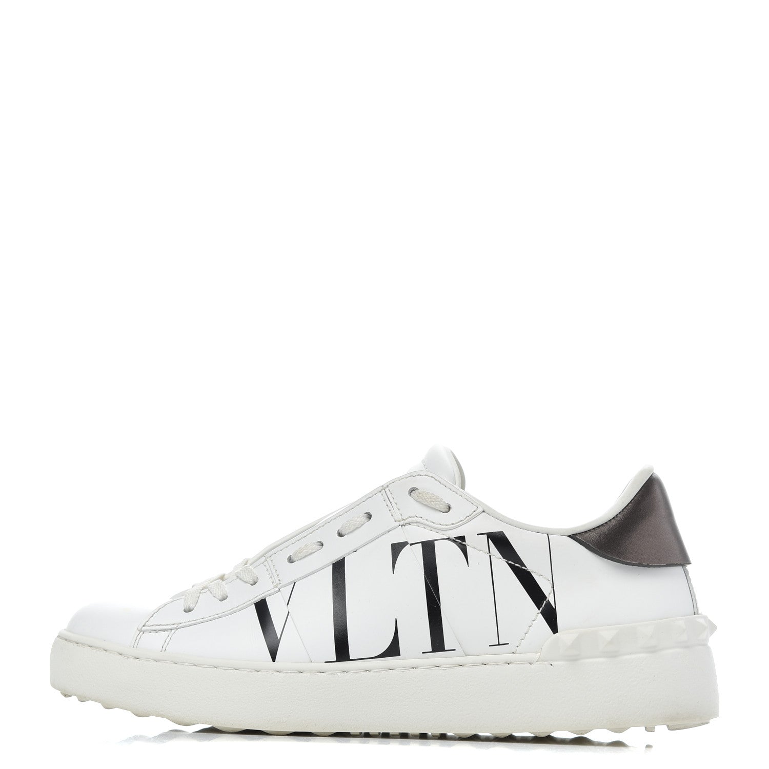 Valentino Garavani Calfskin VLTN Rockstud Open Sneakers 36 White 1 of 26
