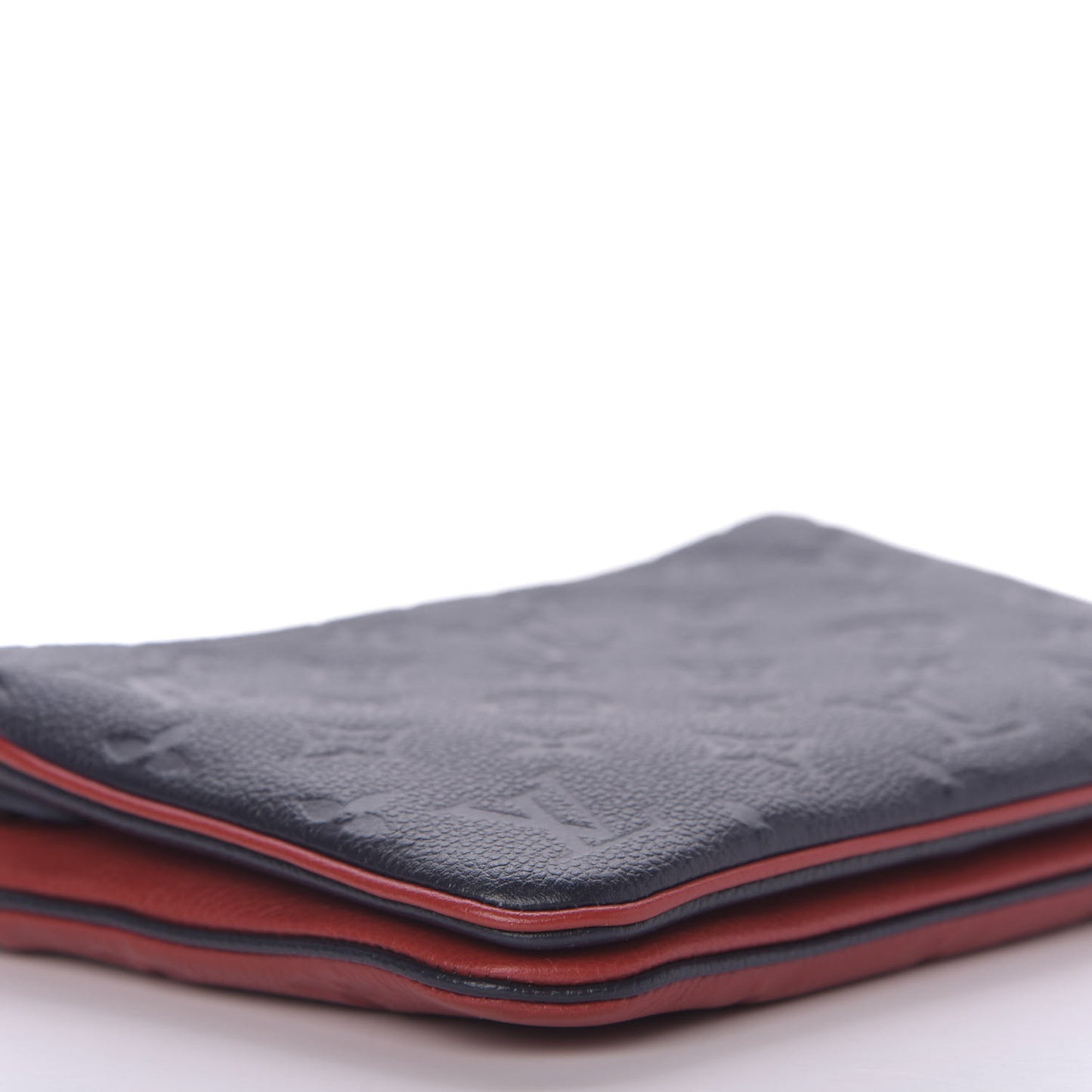 Empreinte Double Zip Pochette Marine Rouge