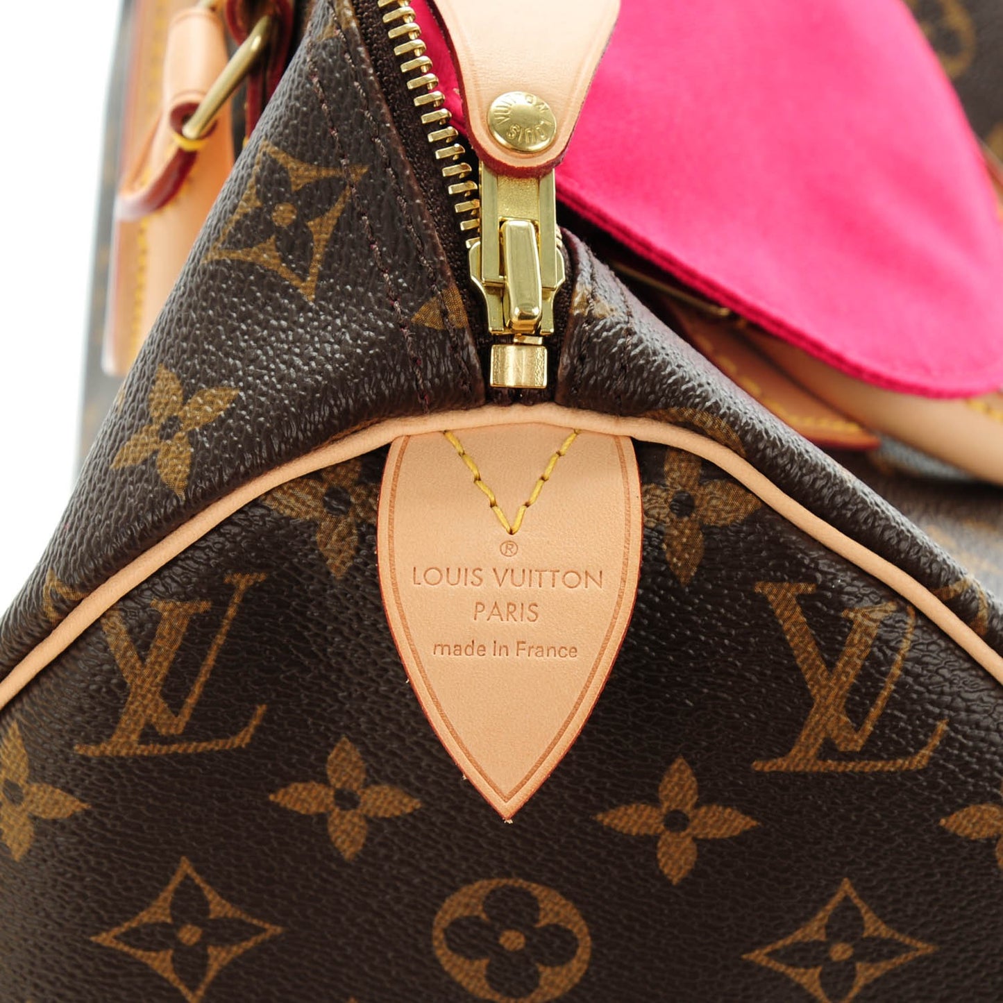 Monogram My LV Heritage Speedy 30 White Fuchsia