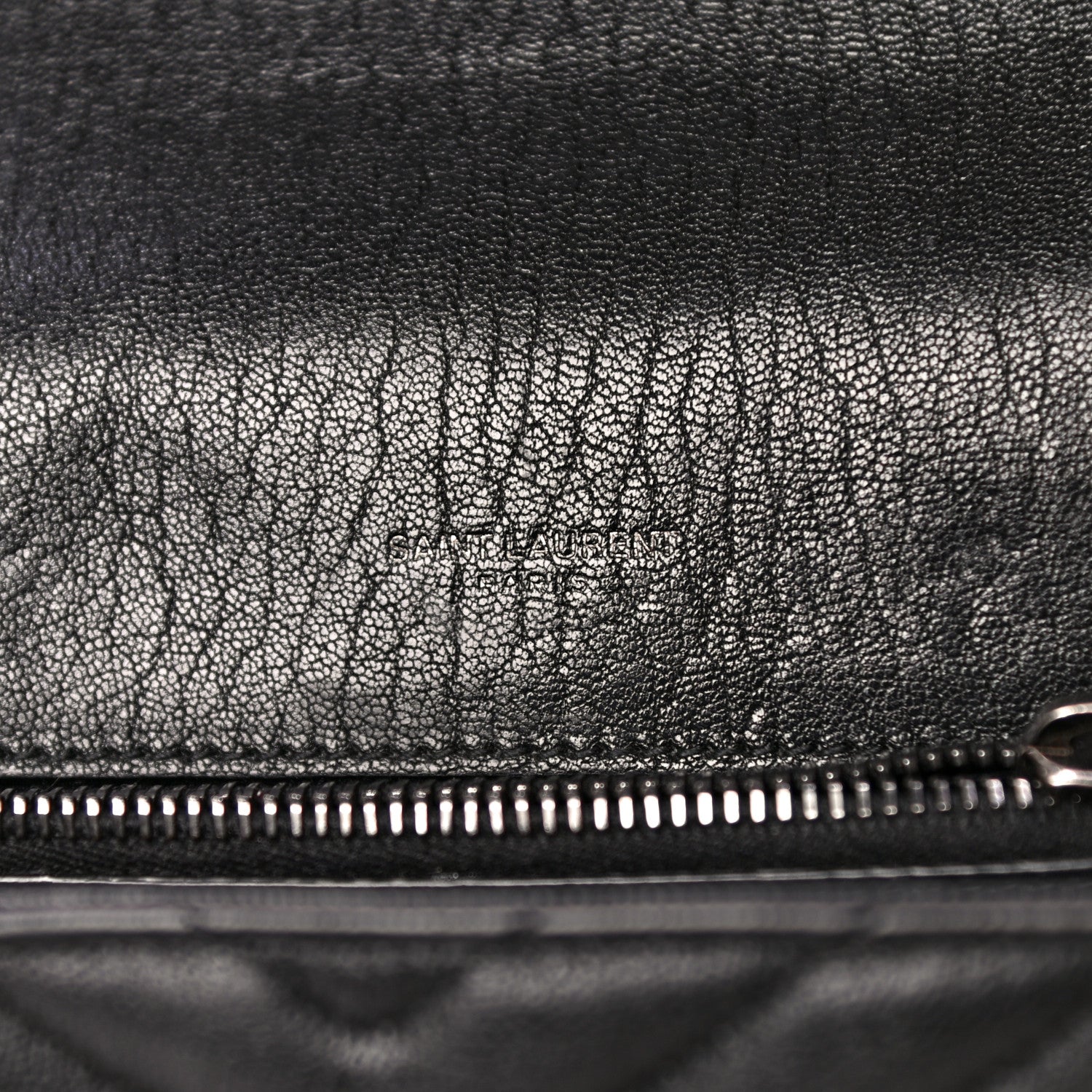 Saint Laurent Sheepskin Matelasse Chevron Monogram Medium College Bag Black 6 of 20