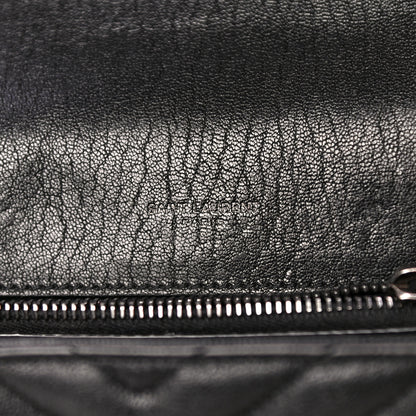 Saint Laurent Sheepskin Matelasse Chevron Monogram Medium College Bag Black 6 of 20