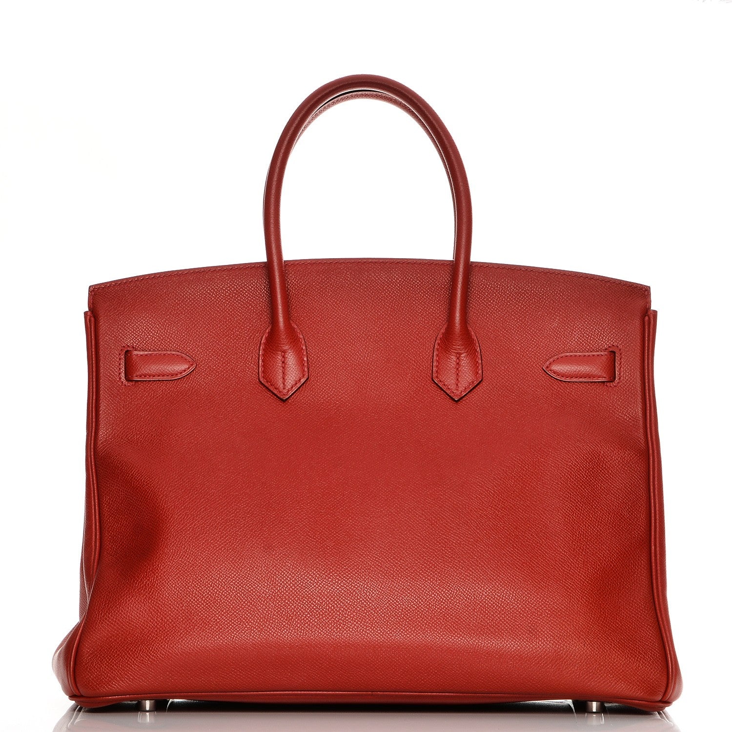Hermes Epsom Birkin 35 Rouge Casaque 4 of 27