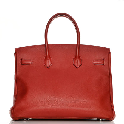 Hermes Epsom Birkin 35 Rouge Casaque 4 of 27