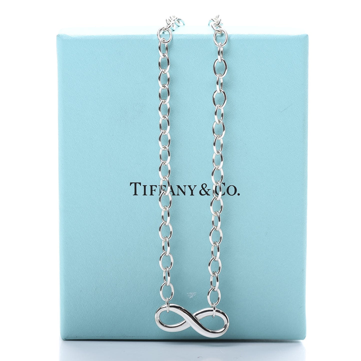 Sterling Silver Narrow Infinity Link Necklace