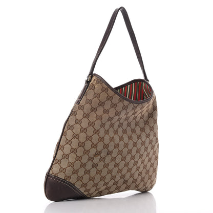 Gucci Monogram Medium New Britt Hobo Dark Brown 3 of 14