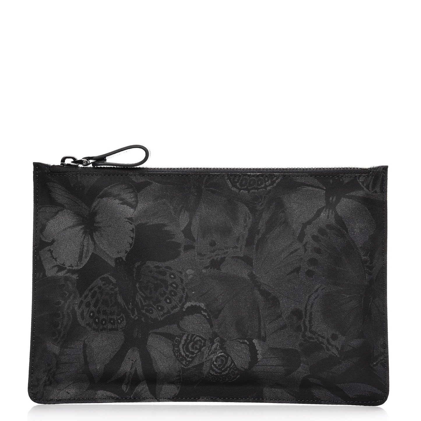 Nylon Camubutterfly Zip Pouch Black