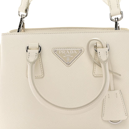 Prada Saffiano Lux Micro Galleria Shoulder Bag White 7 of 10