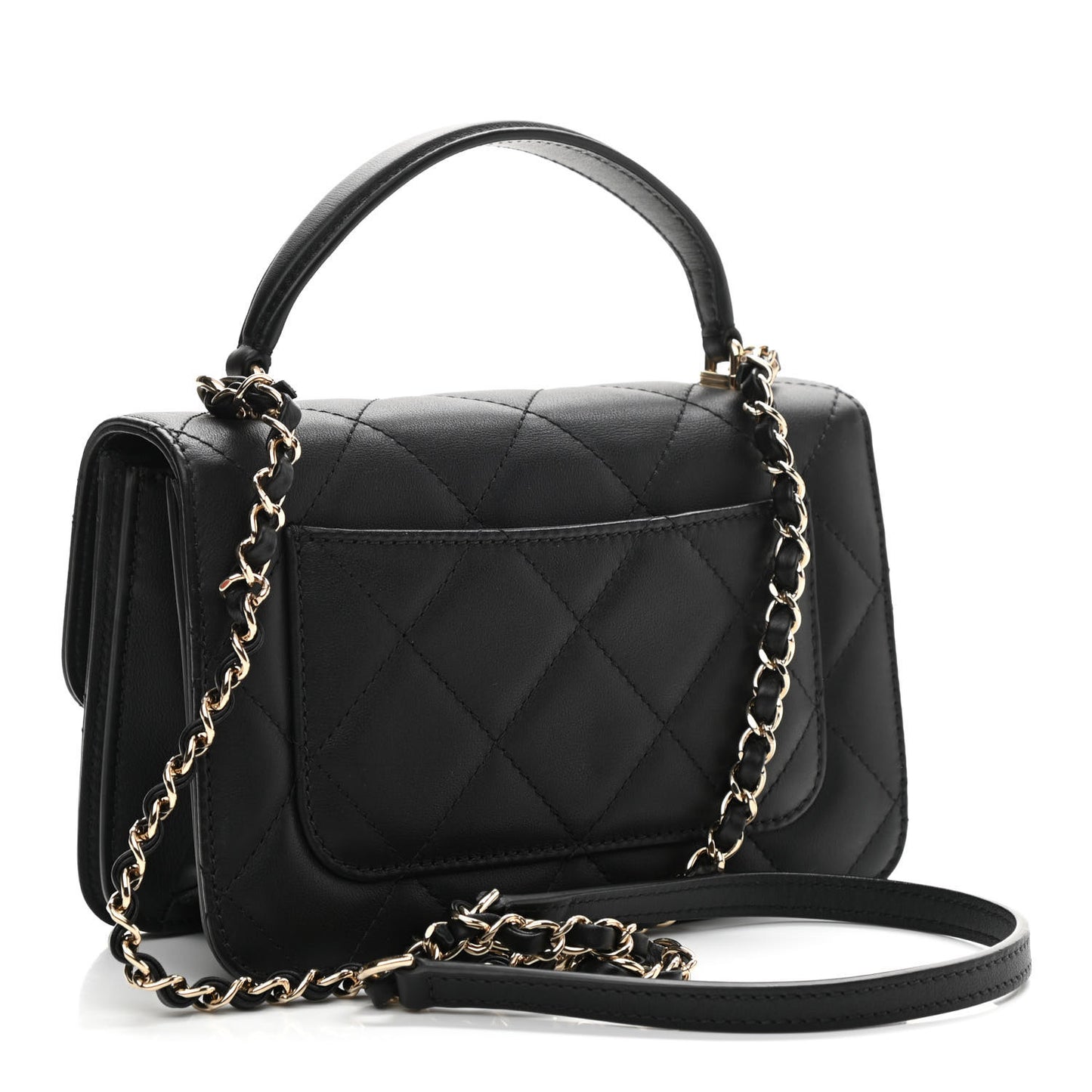 Calfskin Quilted Small Coco Lady Flap Black