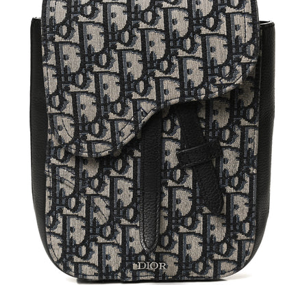 Christian Dior Oblique Saddle Pouch Blue 7 of 11
