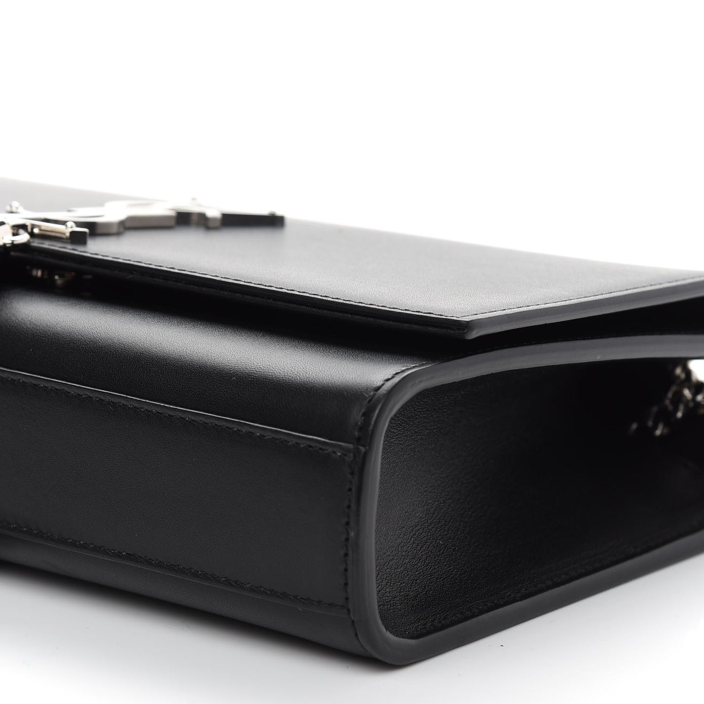 Smooth Calfskin Medium Classic Monogram Kate Tassel Satchel Black