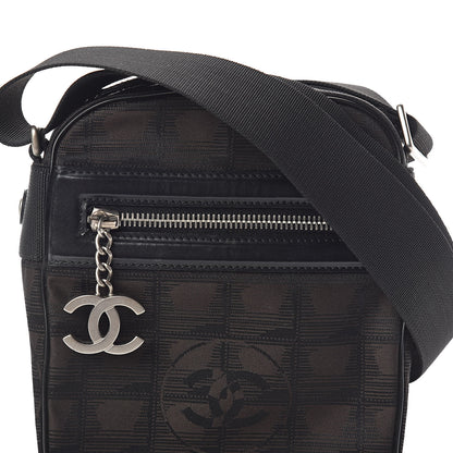 Chanel Nylon Travel Crossbody Bag Brown Black 8 of 10