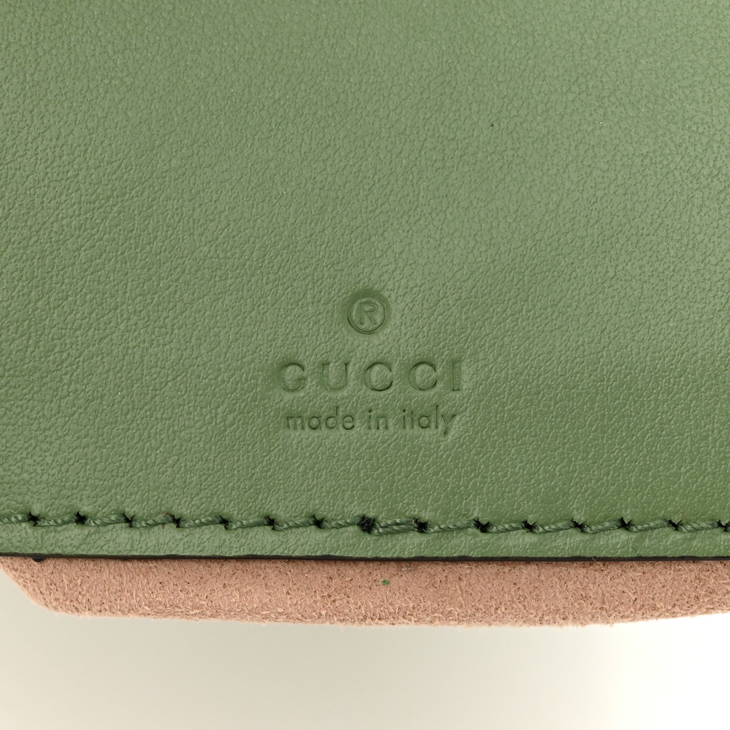 Gucci Calfskin Matelasse Chevron Mini GG Marmont 2.0 Bucket Bag Salamander Green 6 of 11
