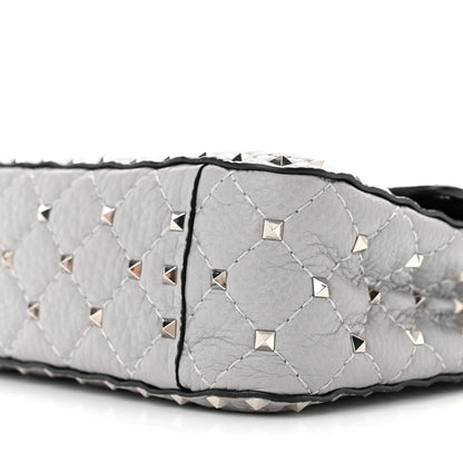Valentino Garavani Grained Calfskin Ombre Medium Rockstud Spike Shoulder Bag Grey 9 of 11