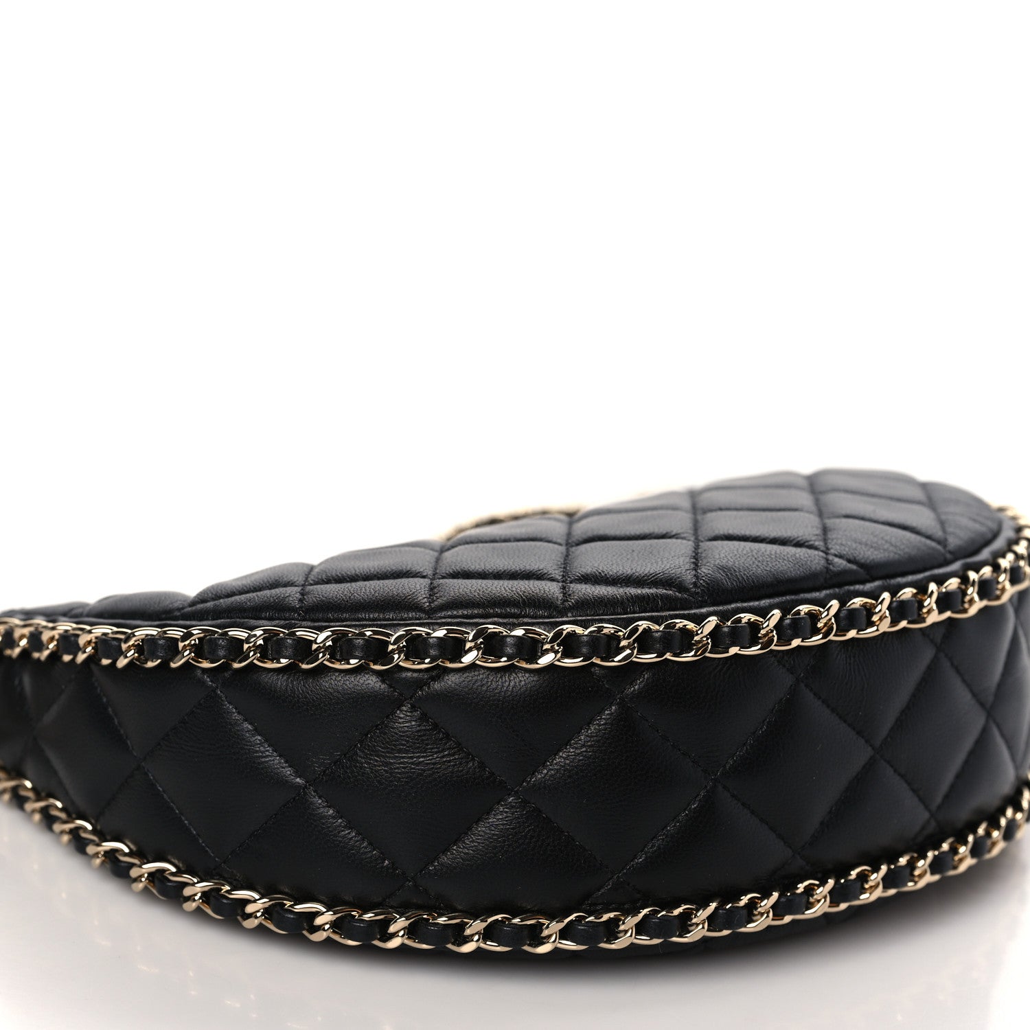 Chanel Lambskin Quilted Small Hobo Bag Black 8 of 9