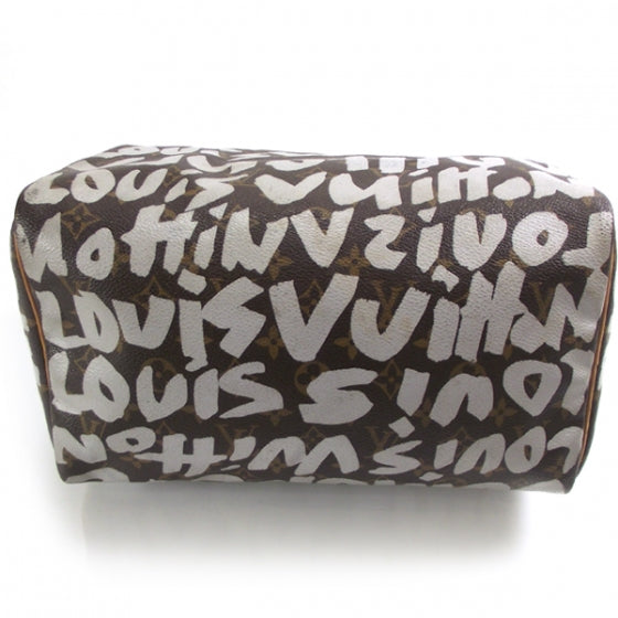 Louis Vuitton Monogram Graffiti Speedy 30 Silver 4 of 9