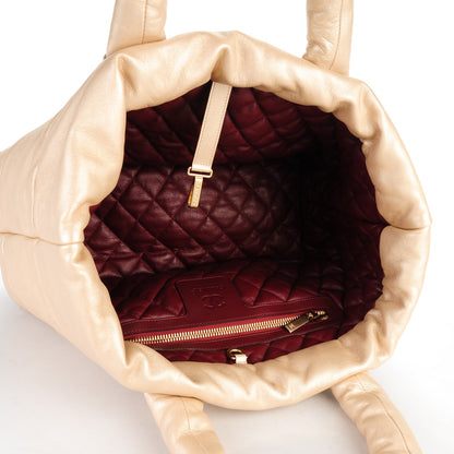 Chanel Lambskin Medium Coco Cocoon Reversible Tote Light Gold 7 of 7