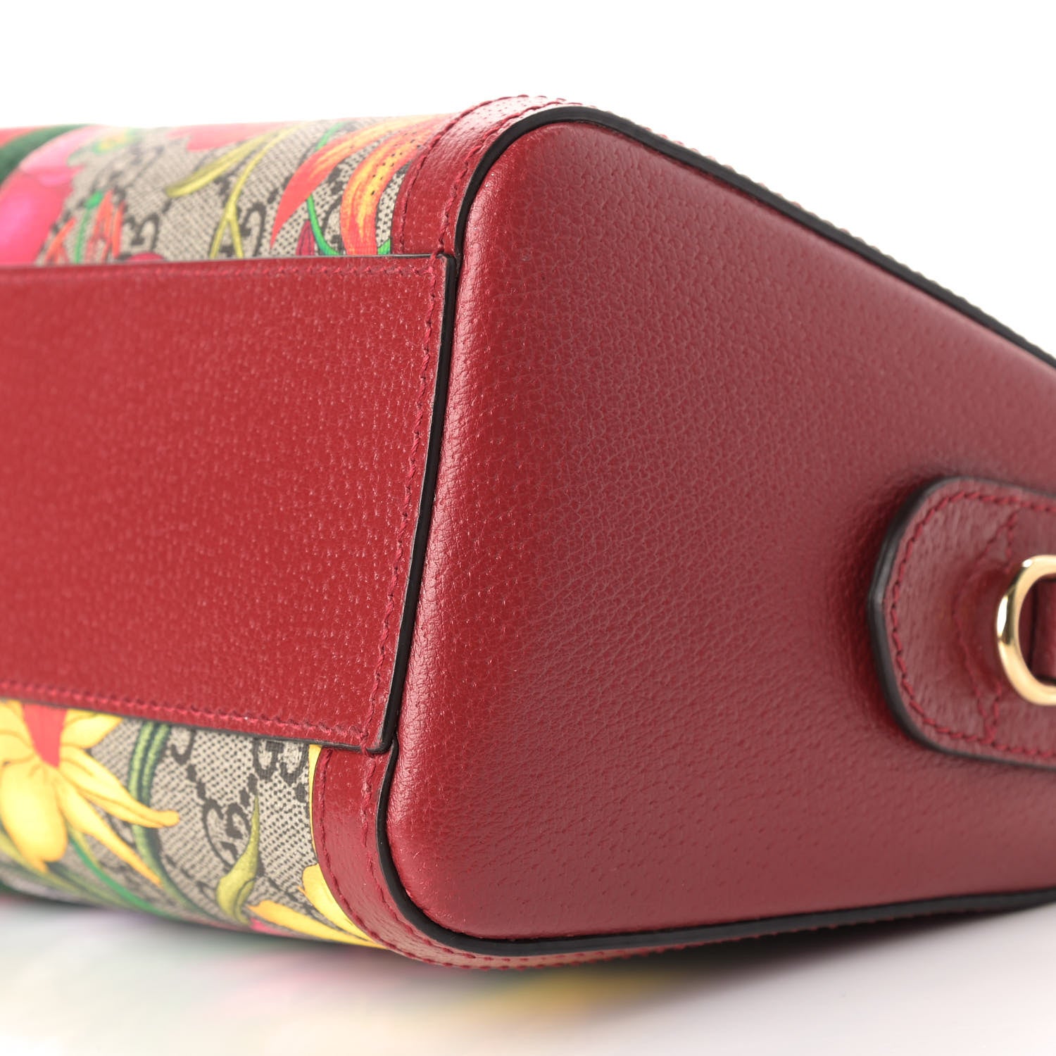 Gucci GG Supreme Monogram Flora Web Medium Ophidia Boston Red 9 of 9