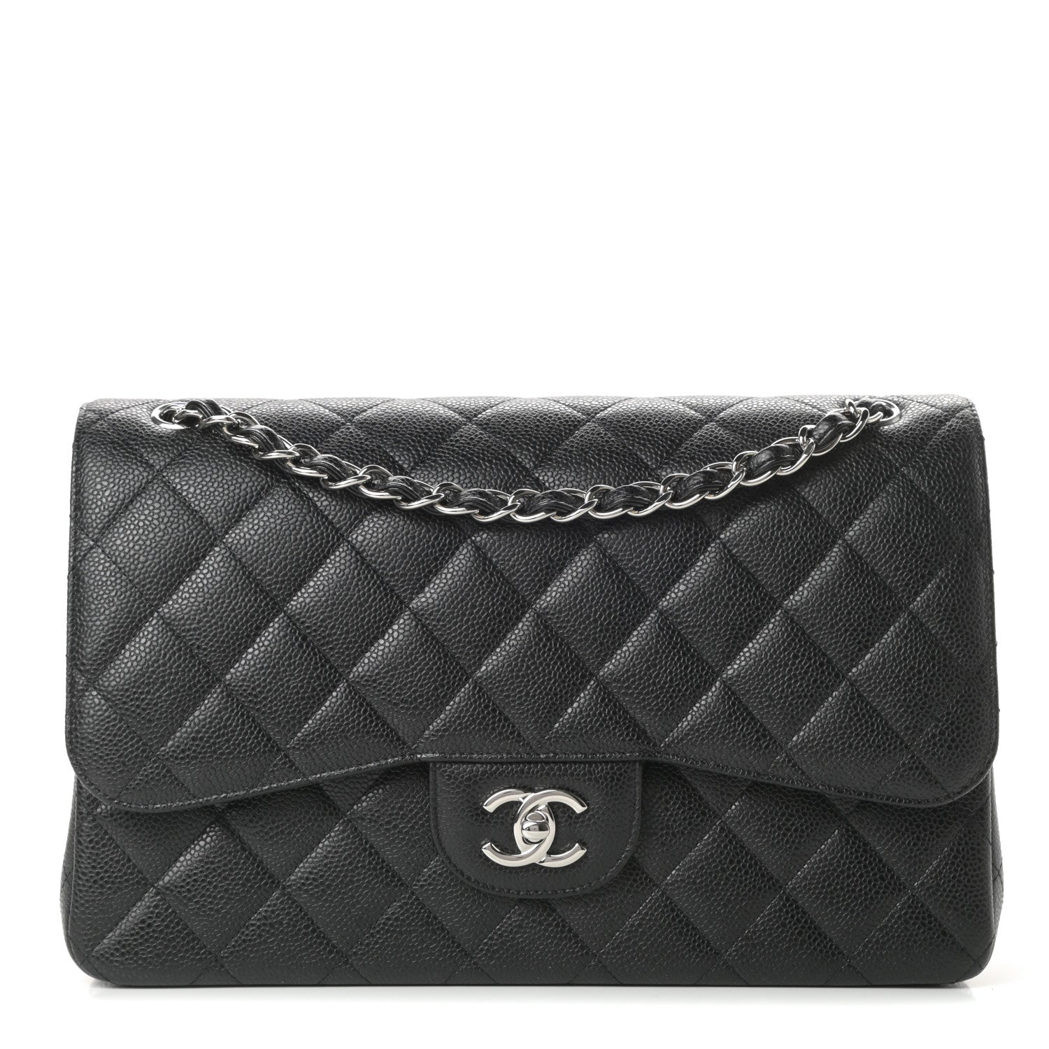 Chanel Caviar Quilted Jumbo Double Flap Black 1 of 12