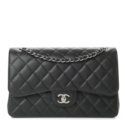 Chanel Caviar Quilted Jumbo Double Flap Black 1 of 12