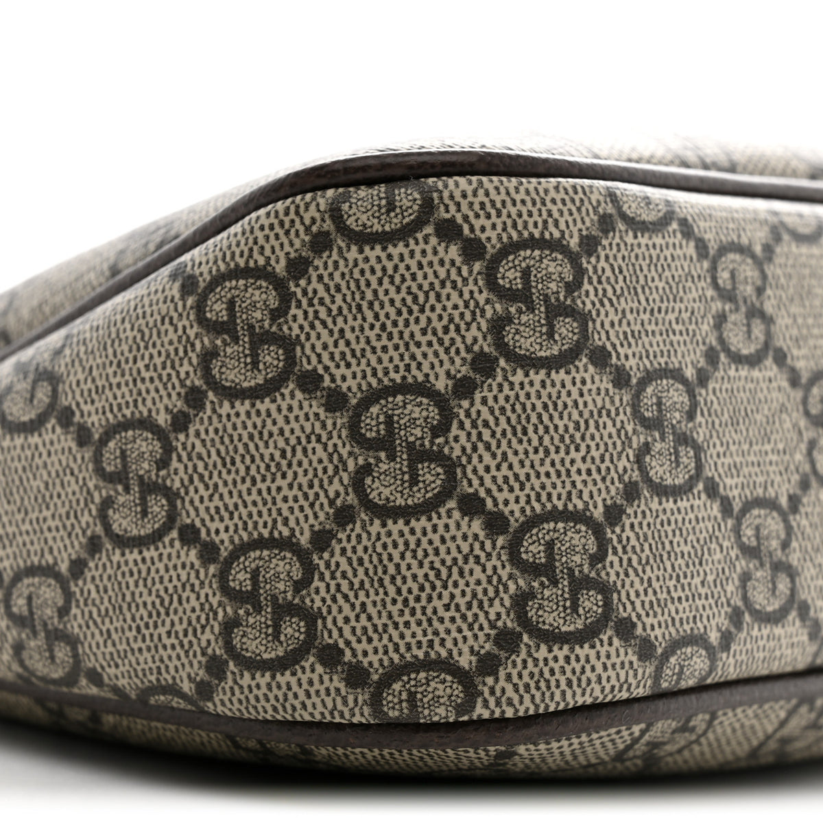 Gucci GG Supreme Monogram Textured Dollar Calfskin Web Small Ophidia GG Handbag Beige Ebony New Acero 9 of 10