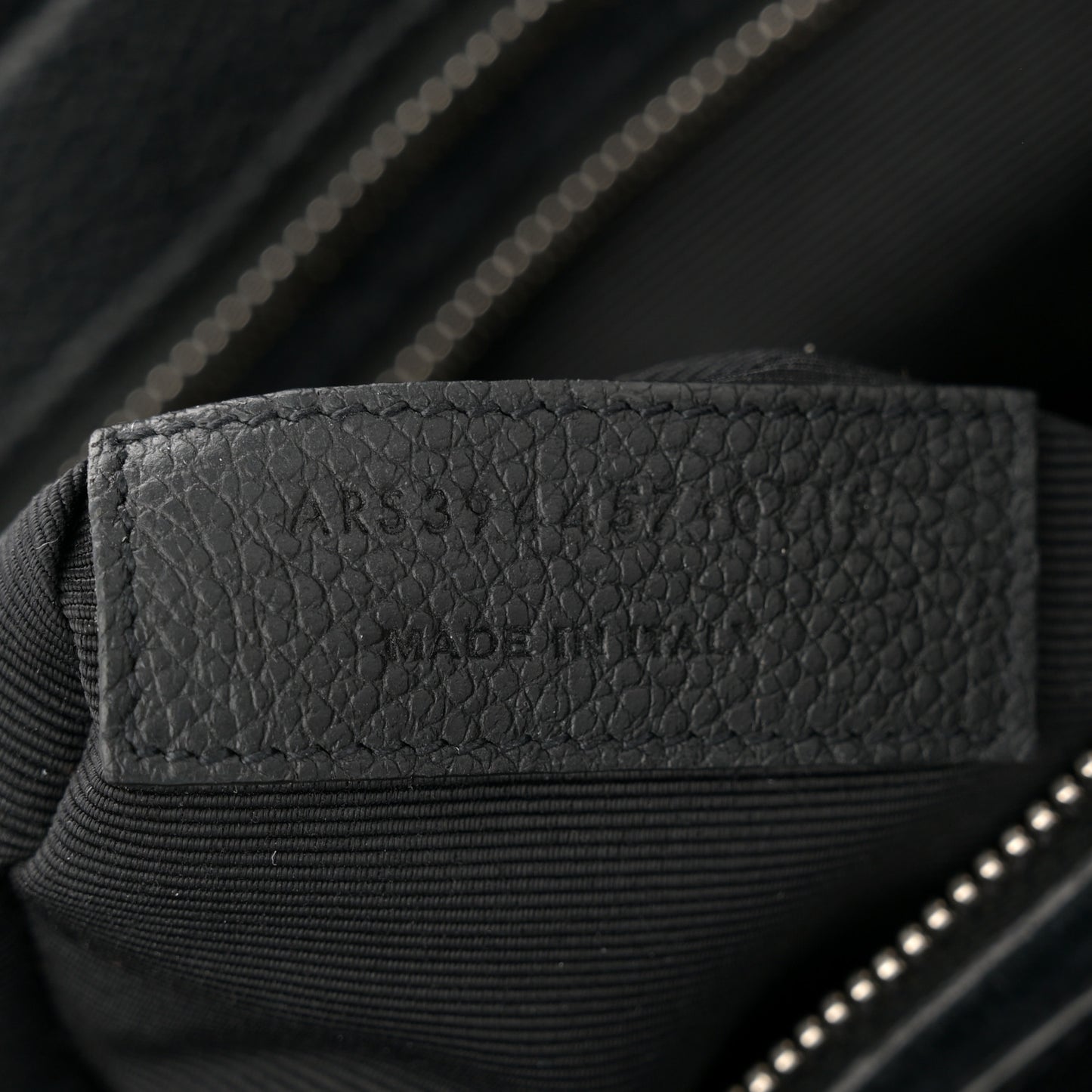 Grained Calfskin Medium Cabas Rive Gauche Black