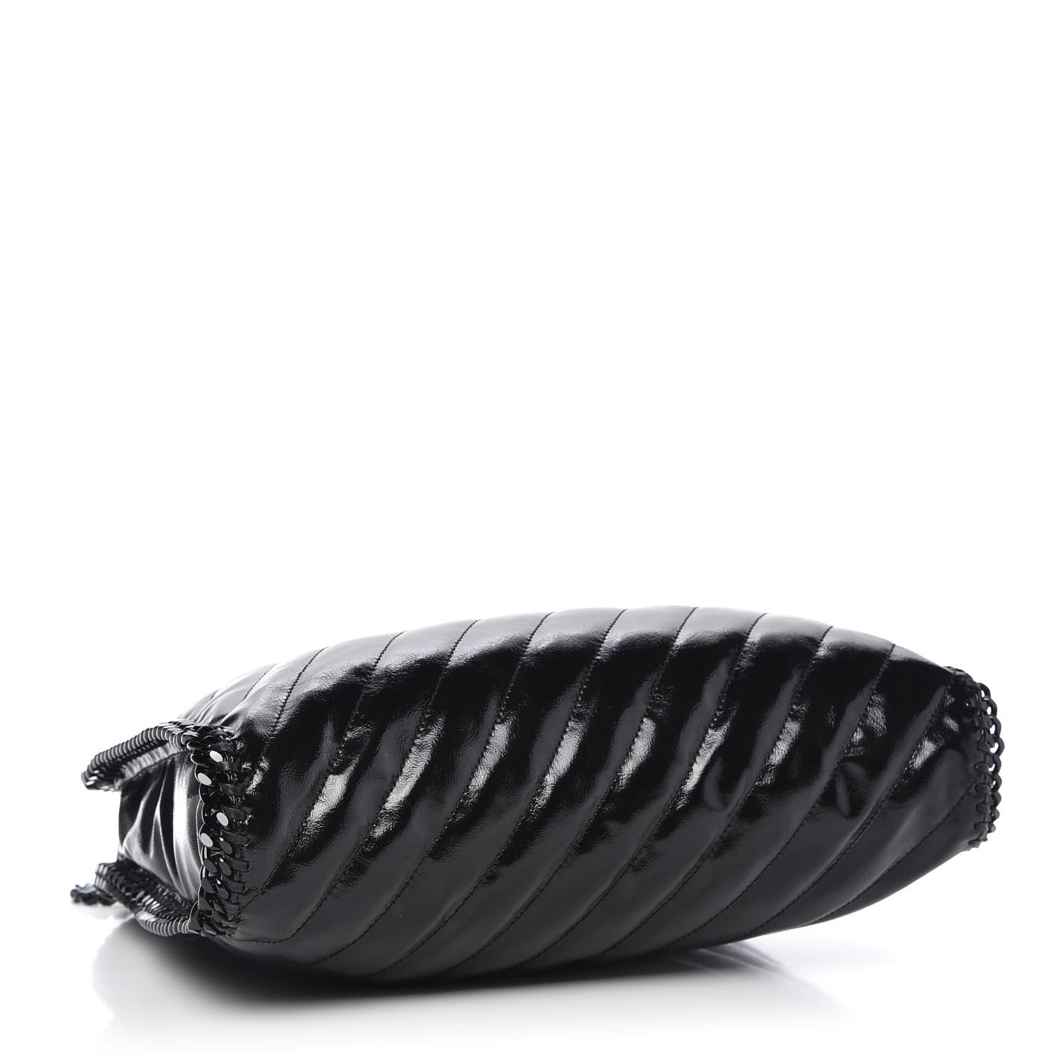 Stella McCartney Patent Eco Alter Nappa Quilted Small Falabella Tote Black 4 of 9