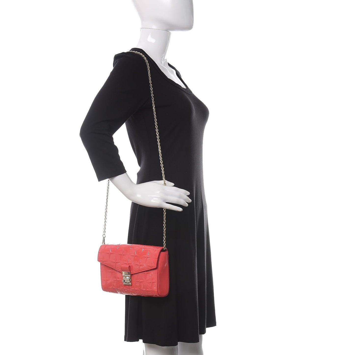 Diamond Patent Medium Millie Crossbody Bag Teaberry
